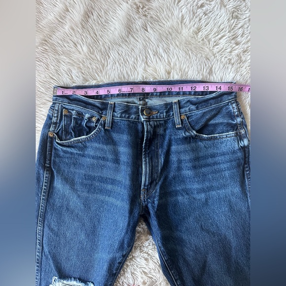 Khaite Kyle Straight Leg Distressed Dark Wash Jeans Size 28 - Picture 5 of 12